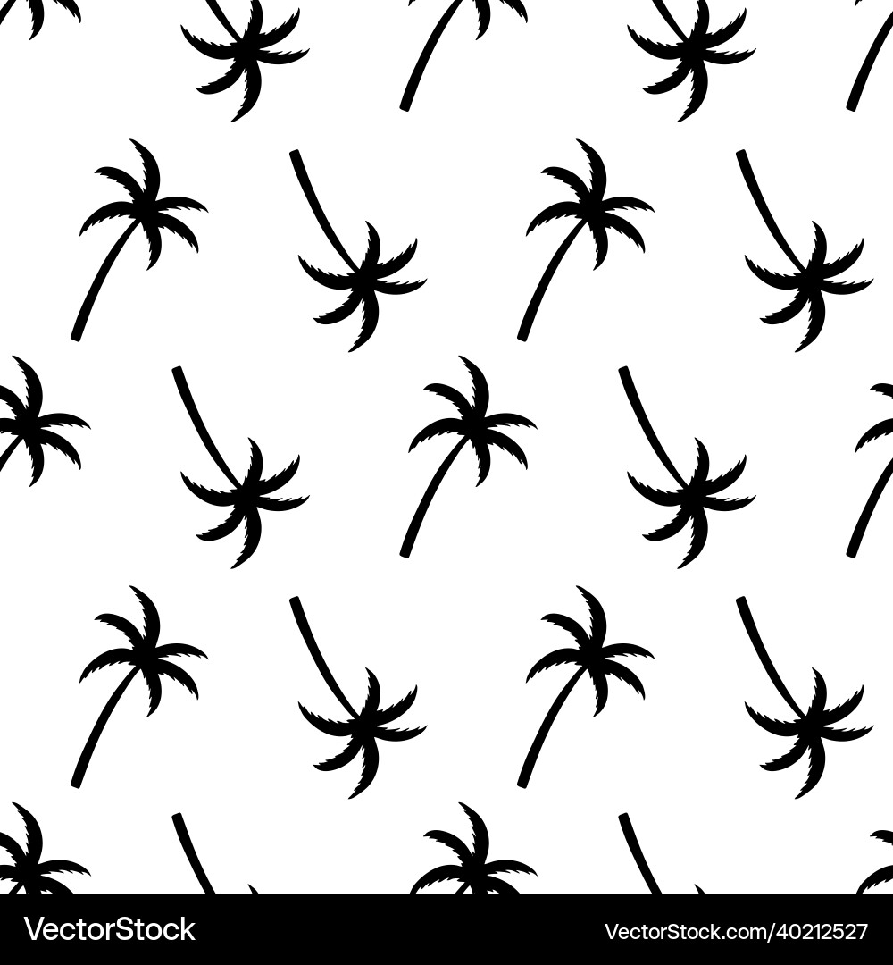 Seamless pattern with palm trees Vector Image
