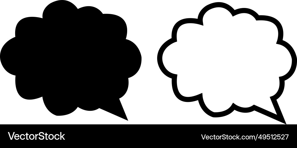 Talk bubble speech icons set blank empty bubbles Talk bubble speech icons set blank empty bubbles Vector Image
