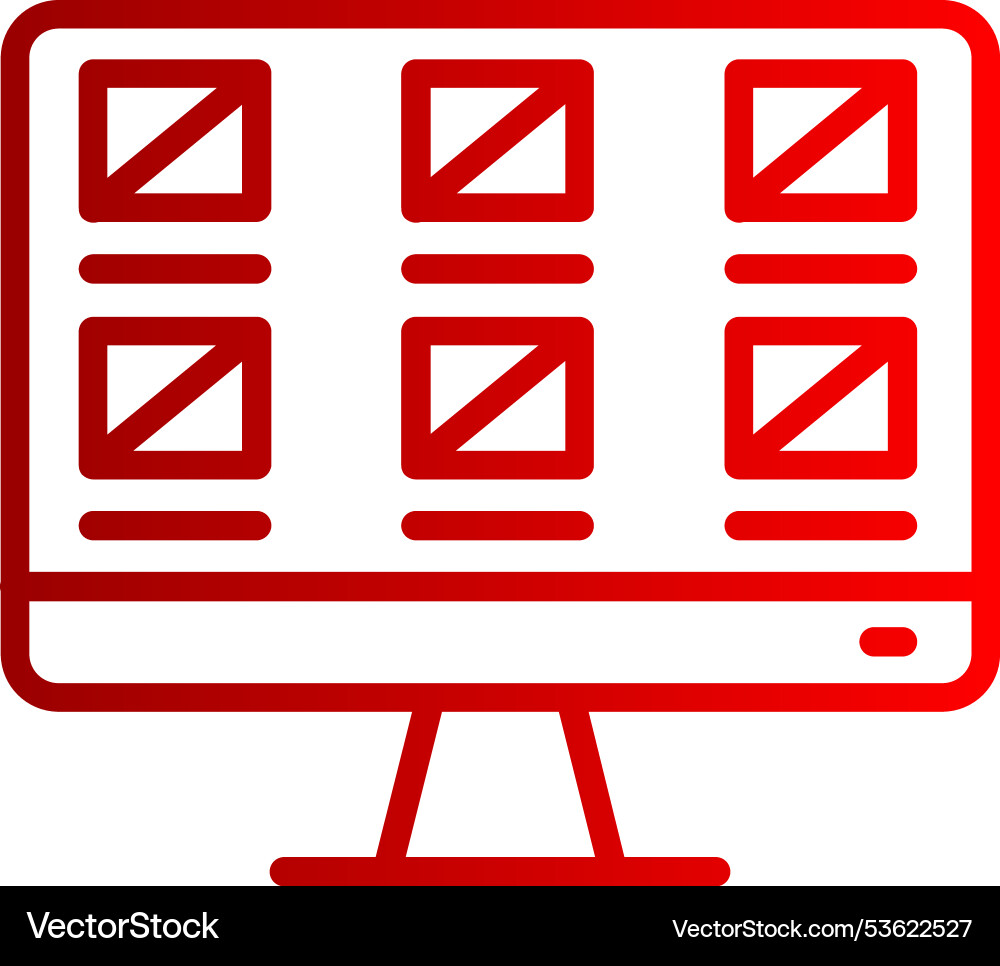 Ui design line gradient icon vector image