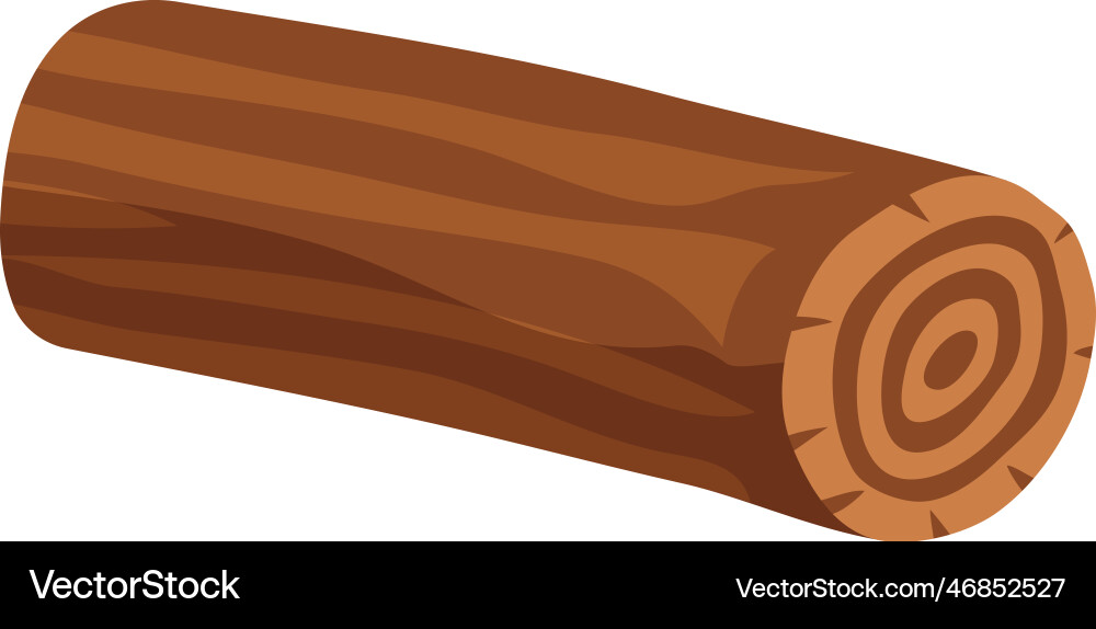 Wood Log Icon - Tree Branch Vector Image