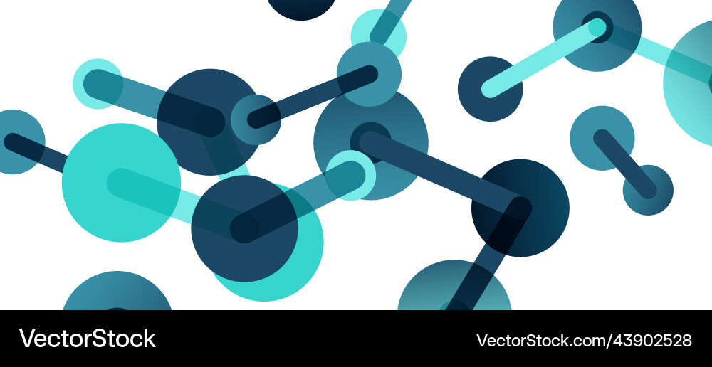 Abstract background round dots connected by lines Vector Image