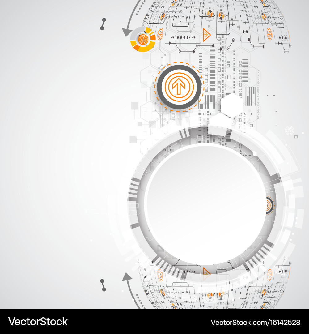 Abstract background with various technological Vector Image
