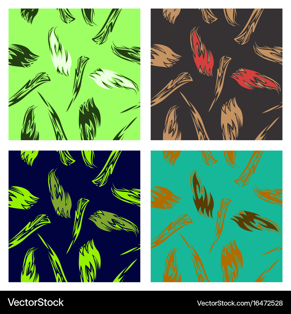 Assembly of patterns in striped style vector image
