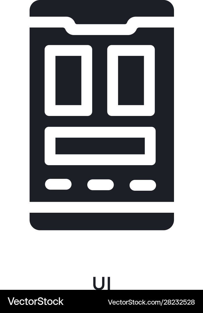 Black ui isolated icon simple element from mobile vector image
