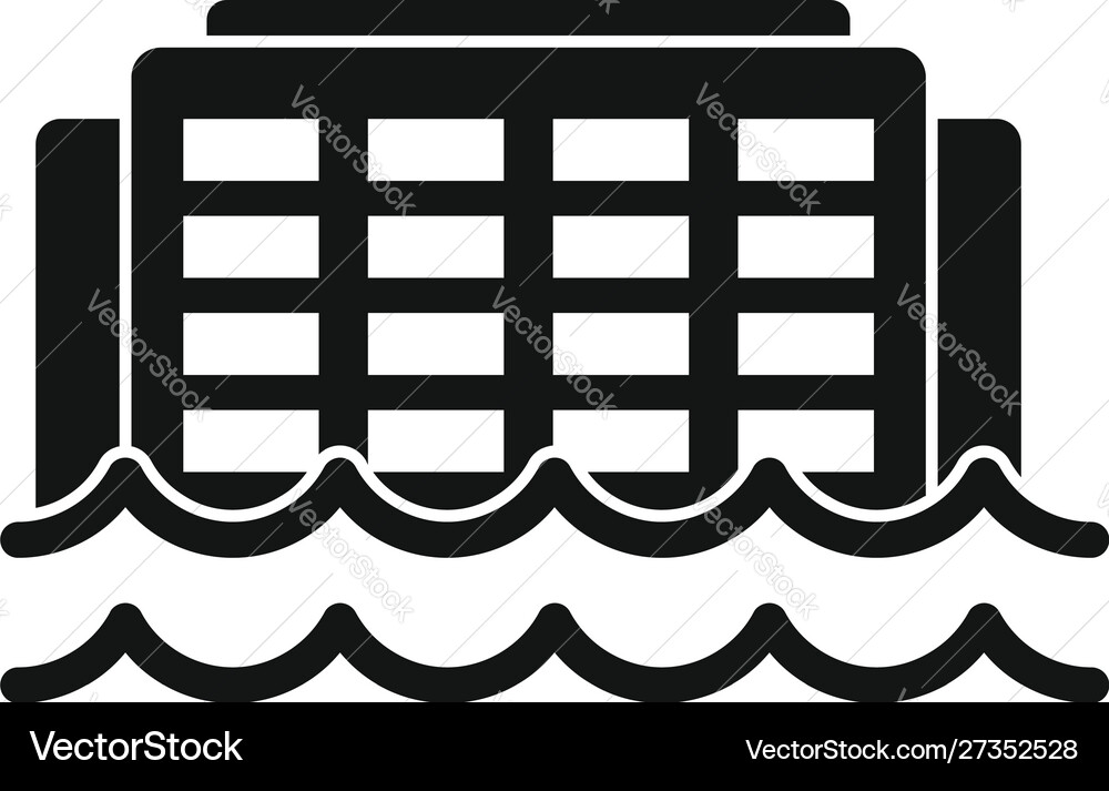 Building flood icon simple style Vector Image