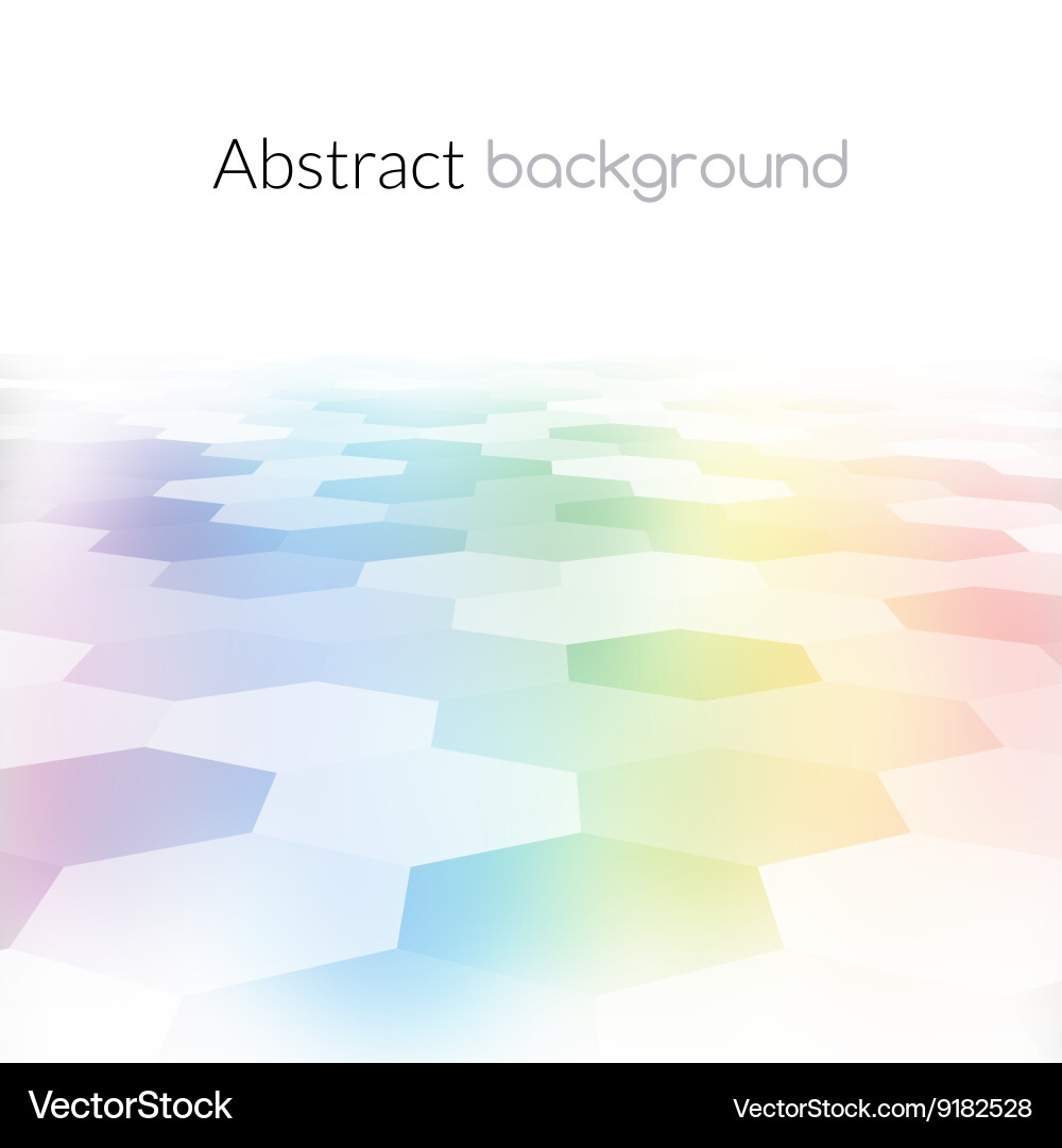 Colorful Hexagonal Grid Texture Vector Image