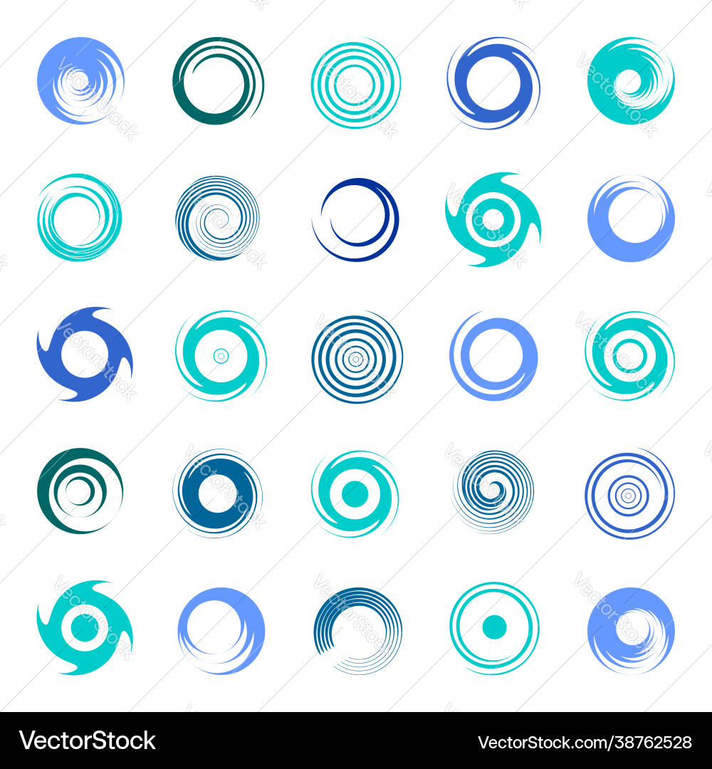 Dynamic Spiral Elements Vector Image