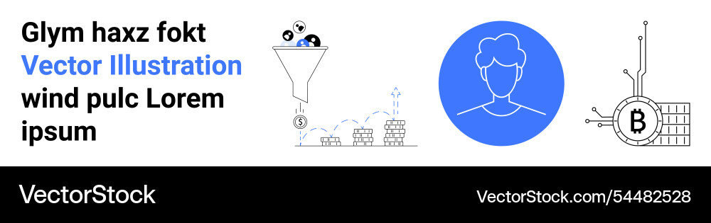 Efficient conversion funnel user profile Vector Image