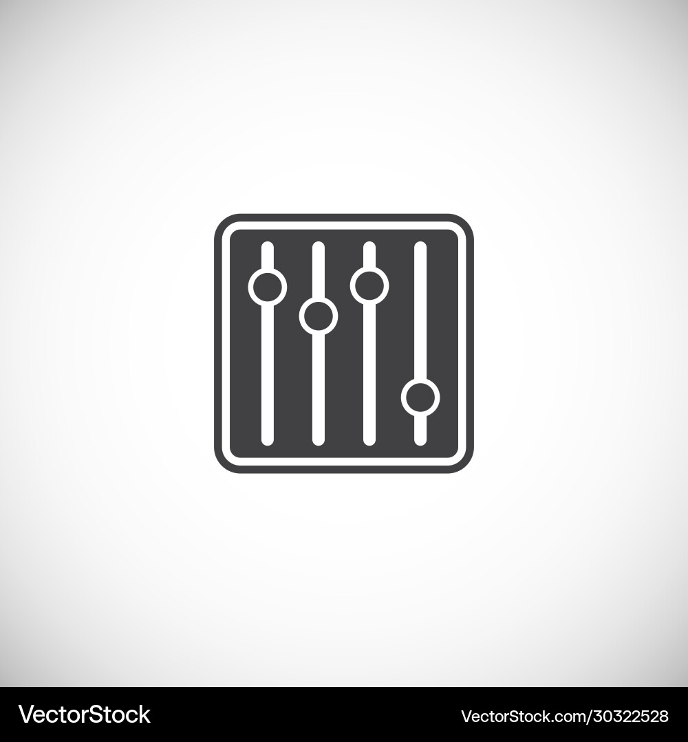 Equalizer related icons set on background Equalizer related icons set on background vector image