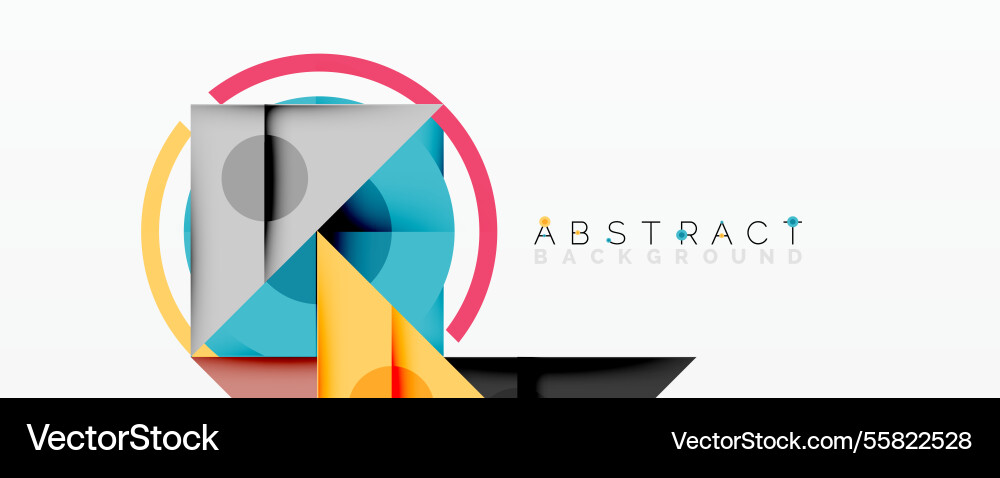Geometric abstract design with layered triangles Vector Image