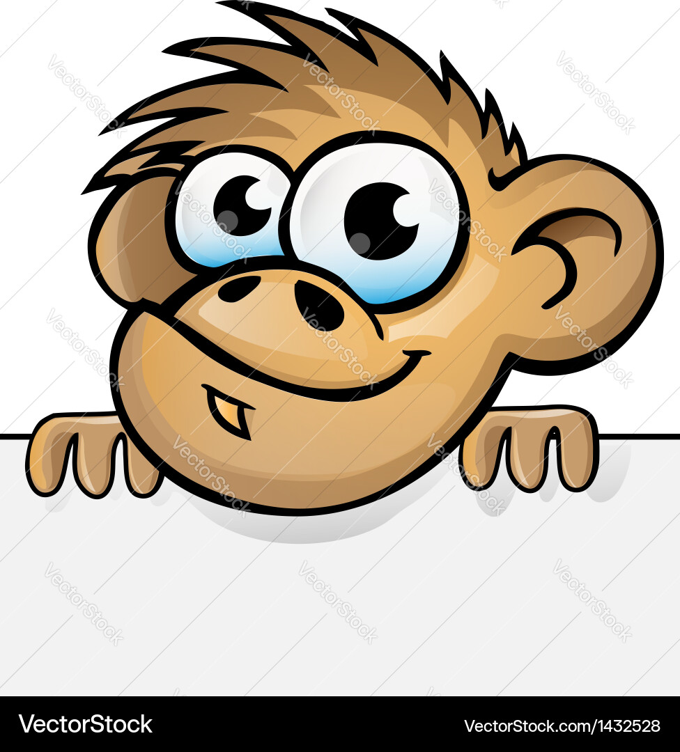 Monkey with background vector image