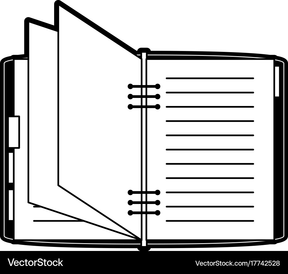 Open notebook icon image vector image