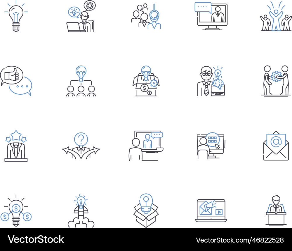 Patch up line icons collection repair restore Patch up line icons collection repair restore Vector Image