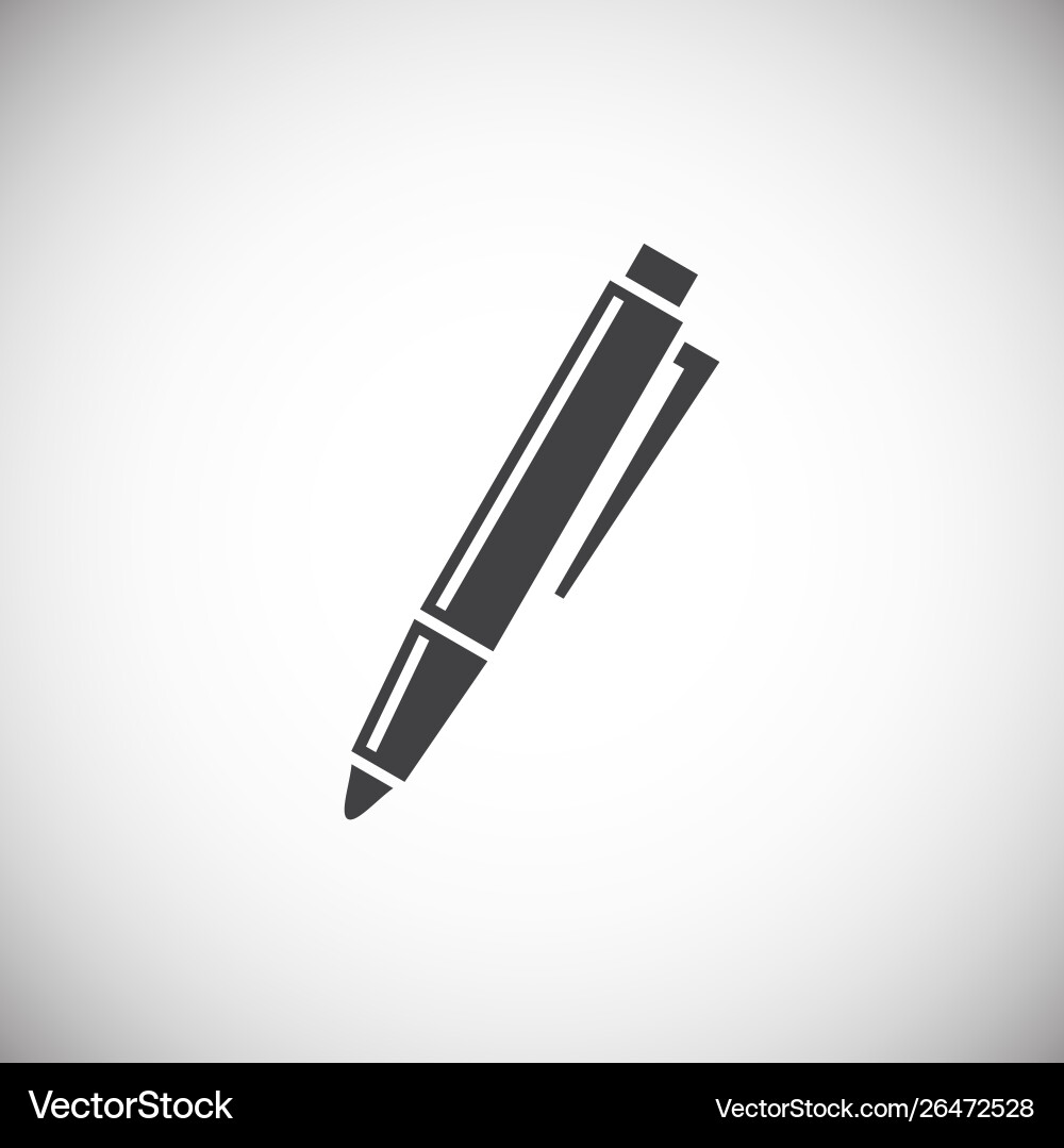 Pen icon on background for graphic and web design Pen icon on background for graphic and web design vector image