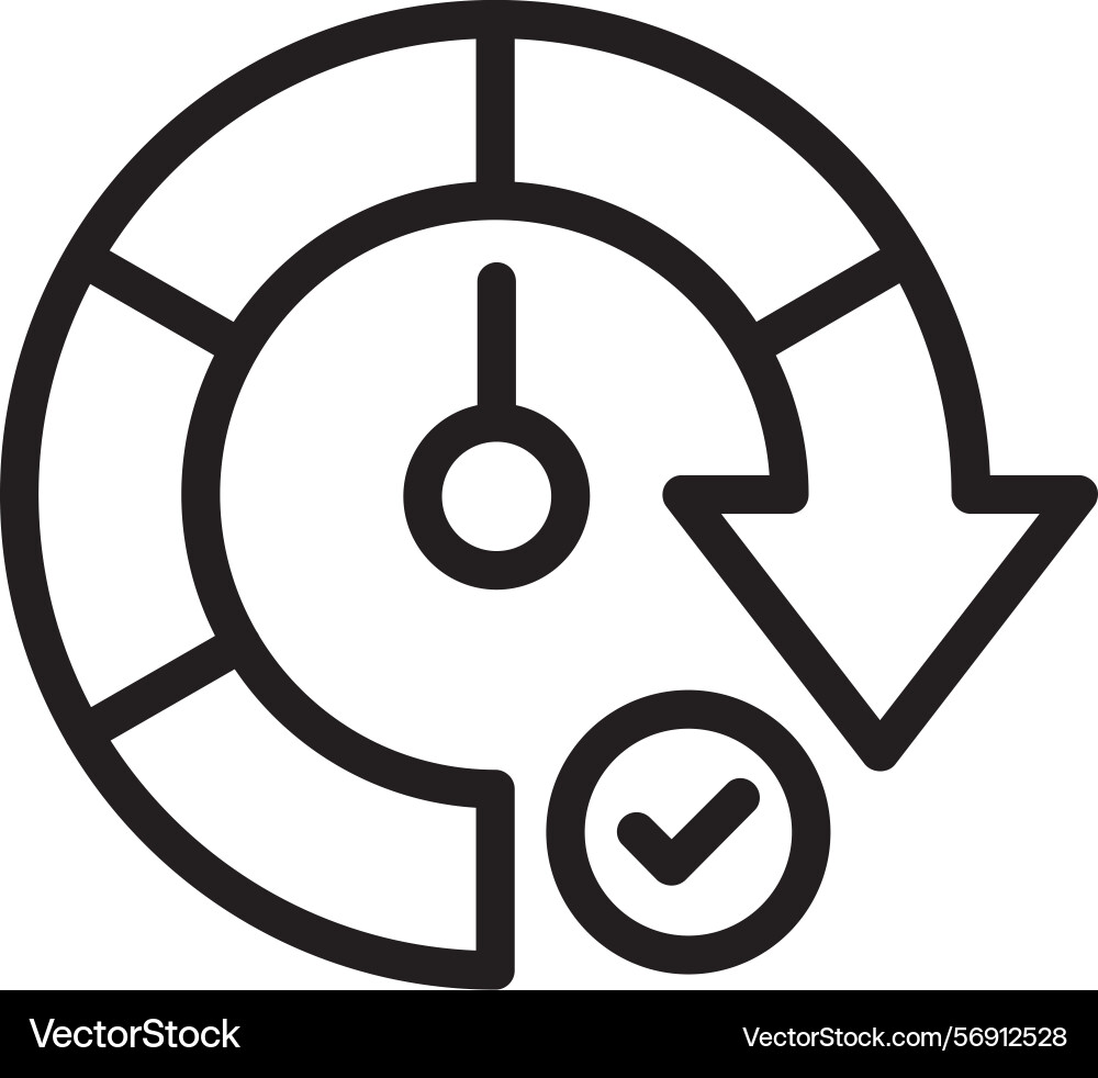 Performance linear style icon design Vector Image