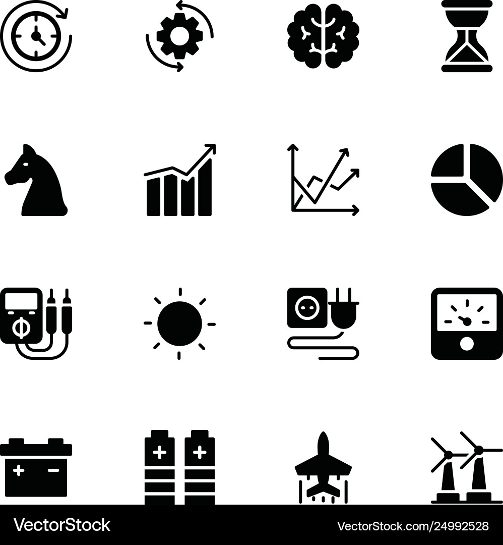 Power speed graph sprint solid pack vector image