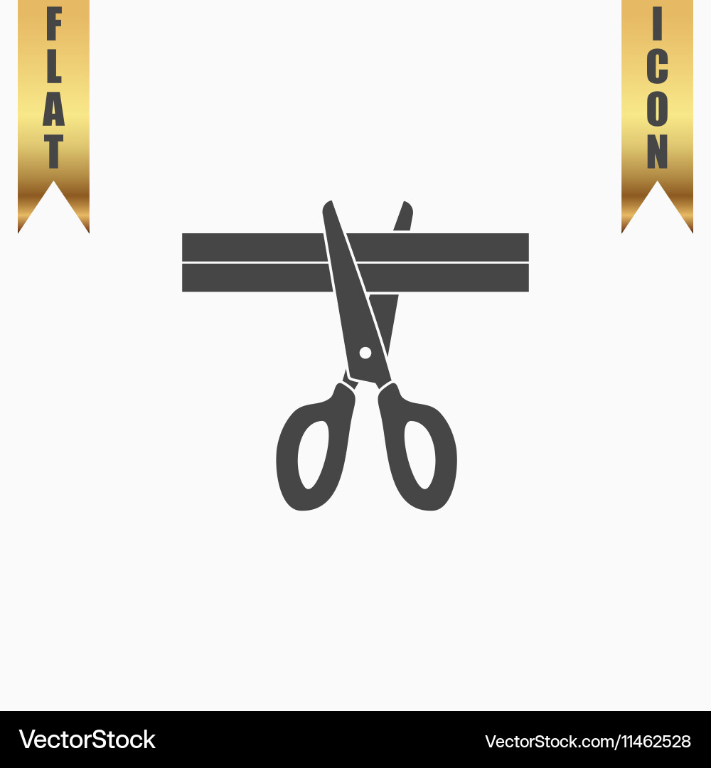 Presentation - scissors and cutting vector image
