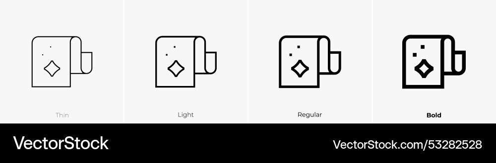 Rag icon thin light regular and bold style design Vector Image
