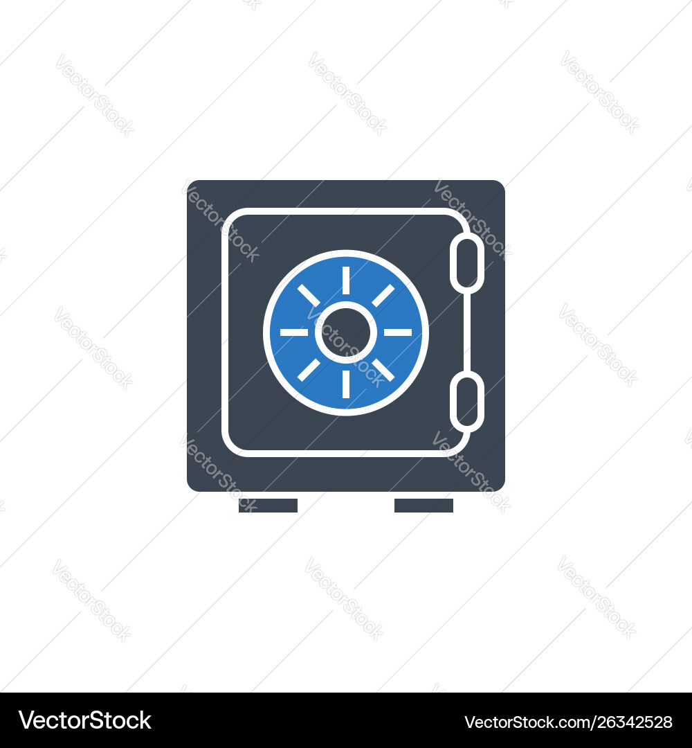 Safe related glyph icon Safe related glyph icon vector image