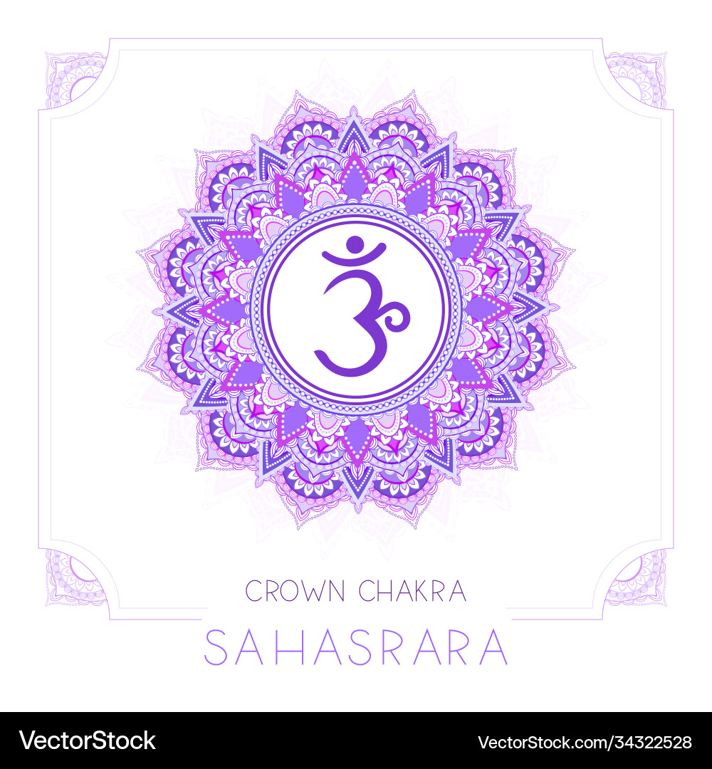 Sahasrara - Krone Chakra Sahasrara - Krone Chakra vektorbild
