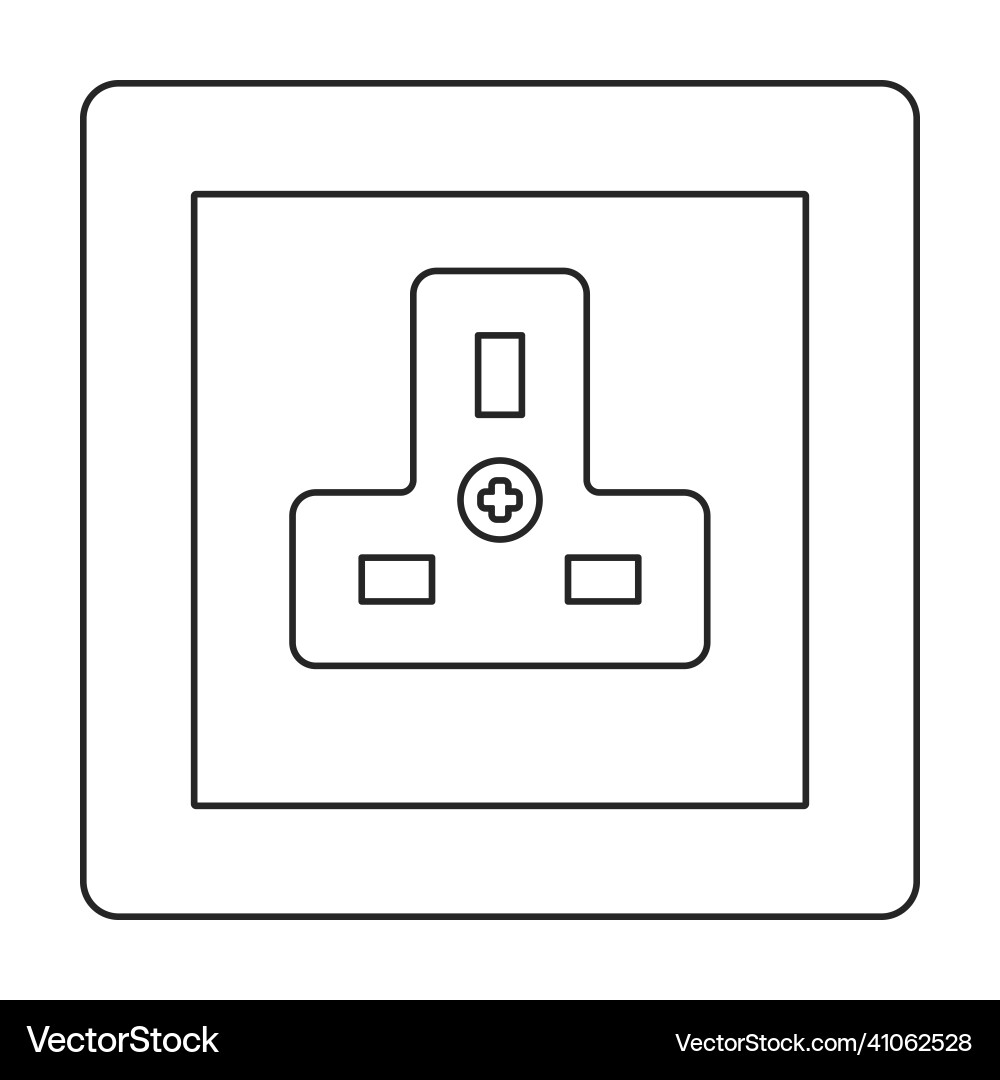 Socket of switch iconoutline icon Vector Image