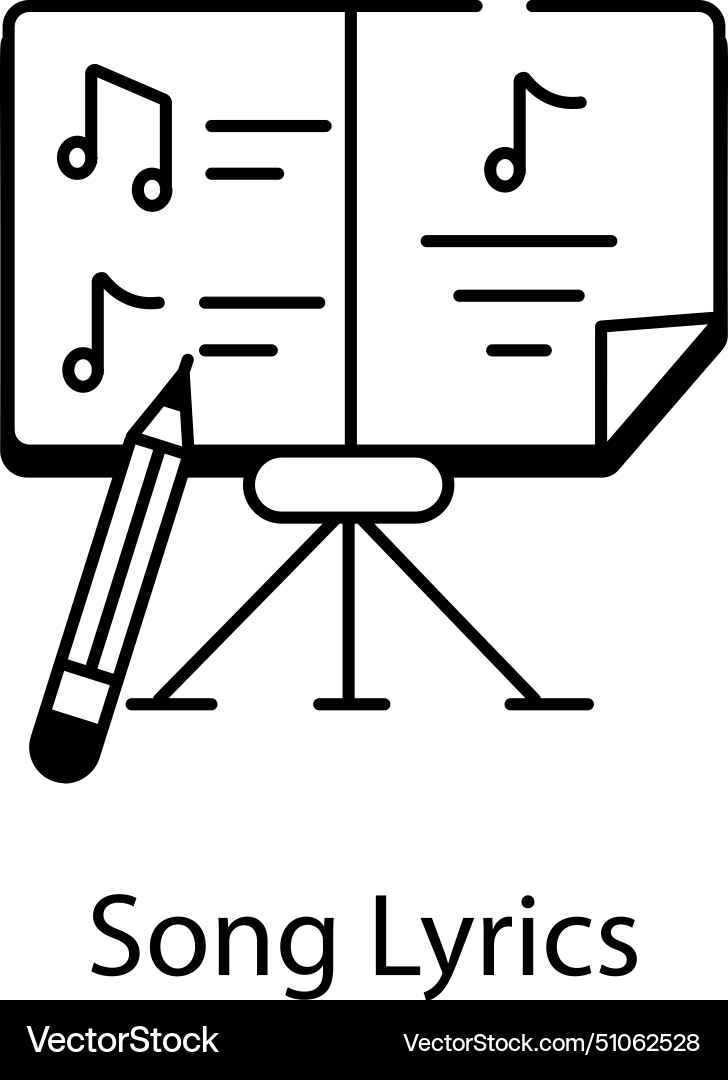 Writing and editing linear icons vector image