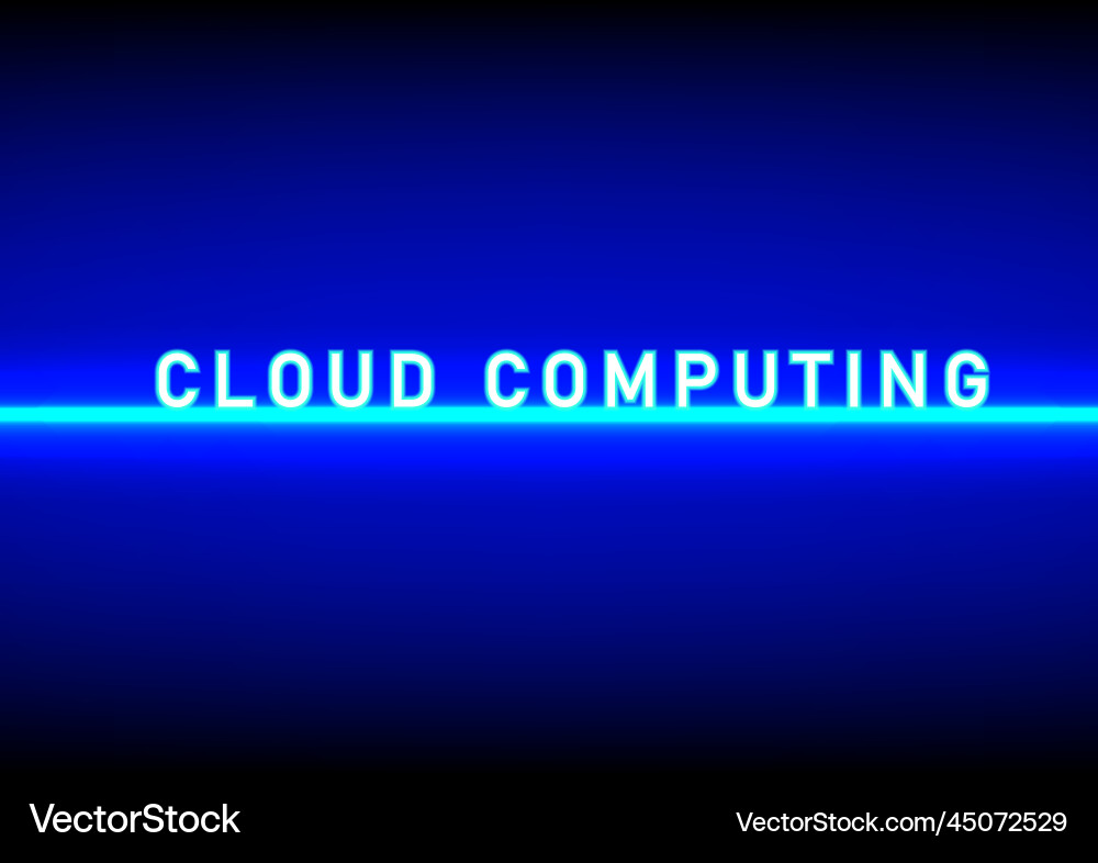Abstract background text cloud computing concept vector image