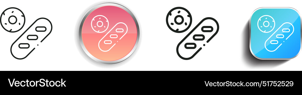 Bakery icon thin linear regular and button style Vector Image