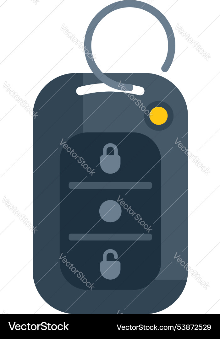 Car key fob with remote control locking feature Car key fob with remote control locking feature vector image