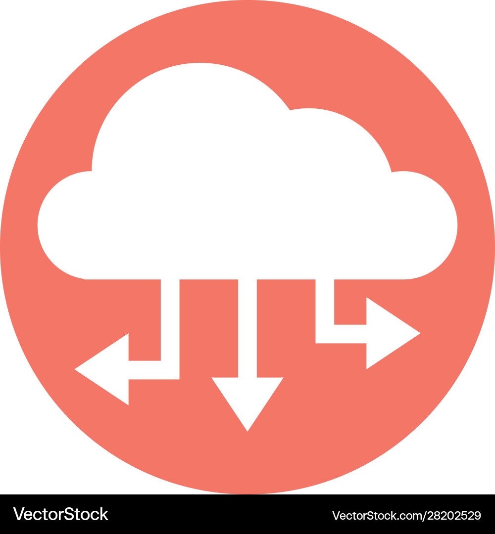 Cloud computing data isolated icon vector image
