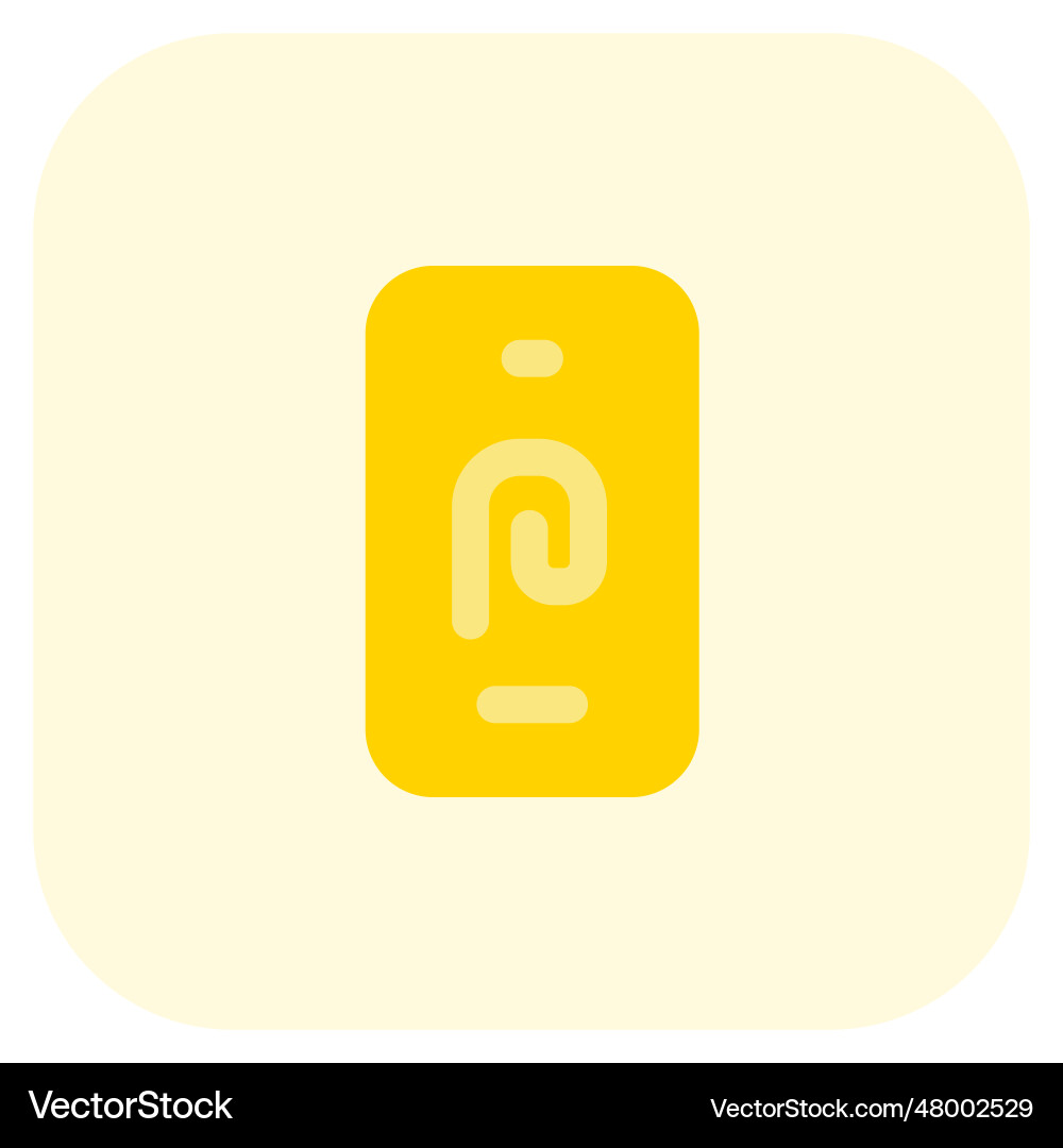 Fingerprint smart security sensor in cellphone vector image
