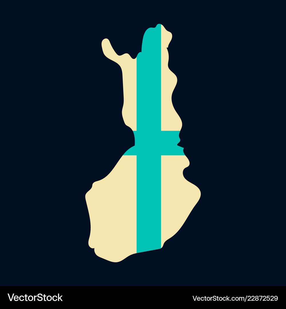 Finland map with shadow effect Finland map with shadow effect vector image
