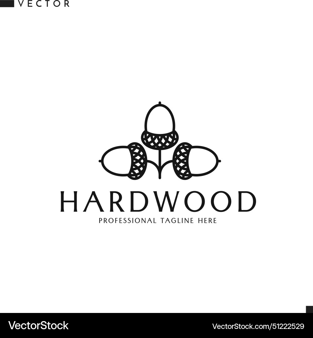 Hardwood logo Royalty Free Vector Image - VectorStock