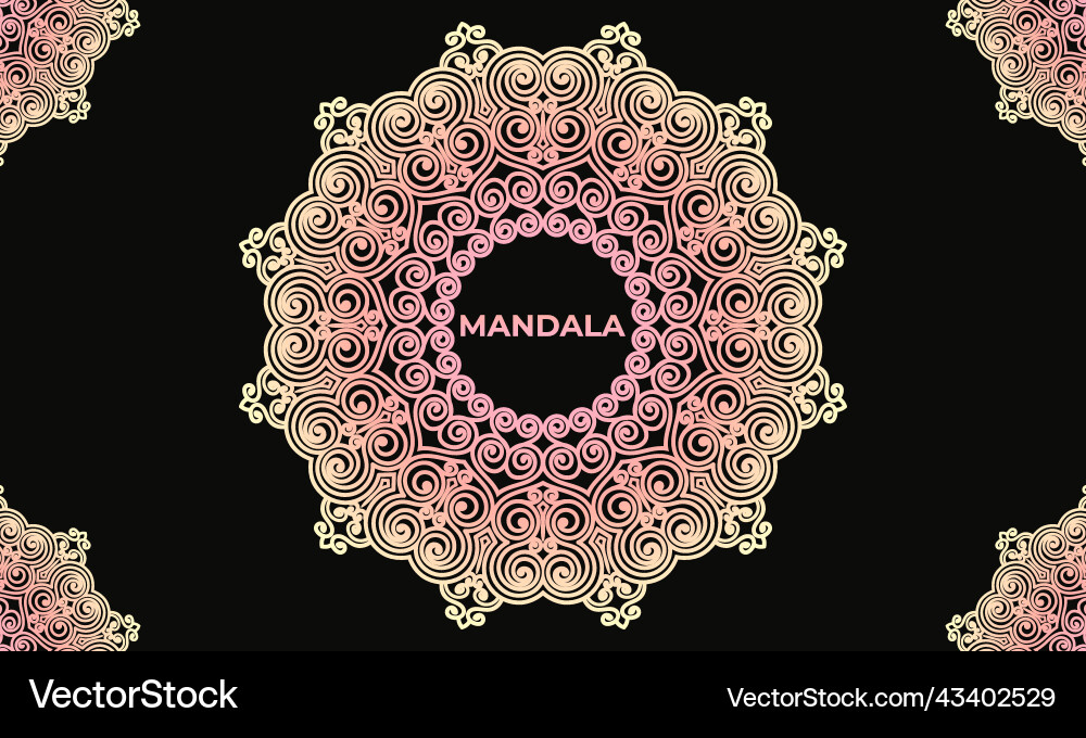 Mandala pattern design background Mandala pattern design background Vector Image