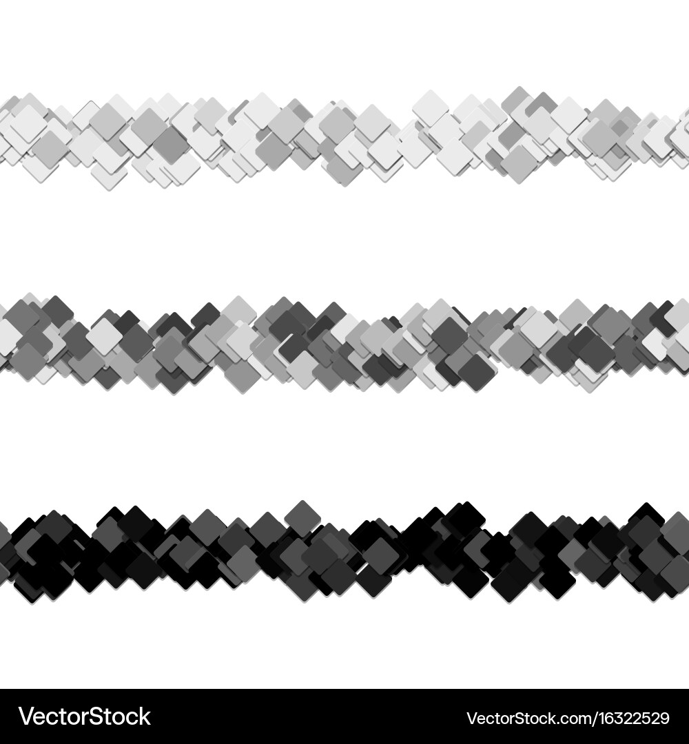 Repeatable random square pattern page separator vector image