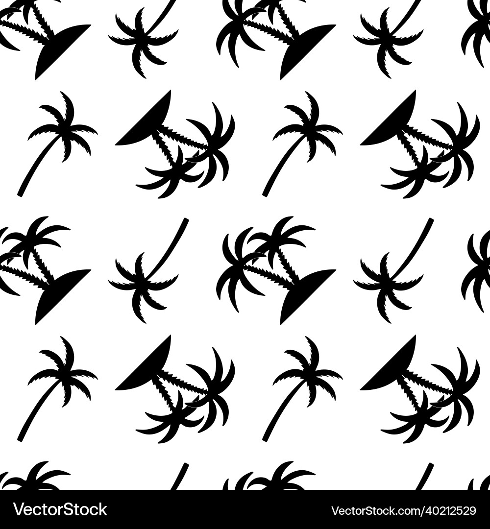 Seamless pattern with palm trees Seamless pattern with palm trees Vector Image