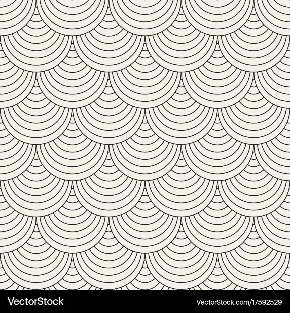 Seamless rounded lines pattern abstract vector image