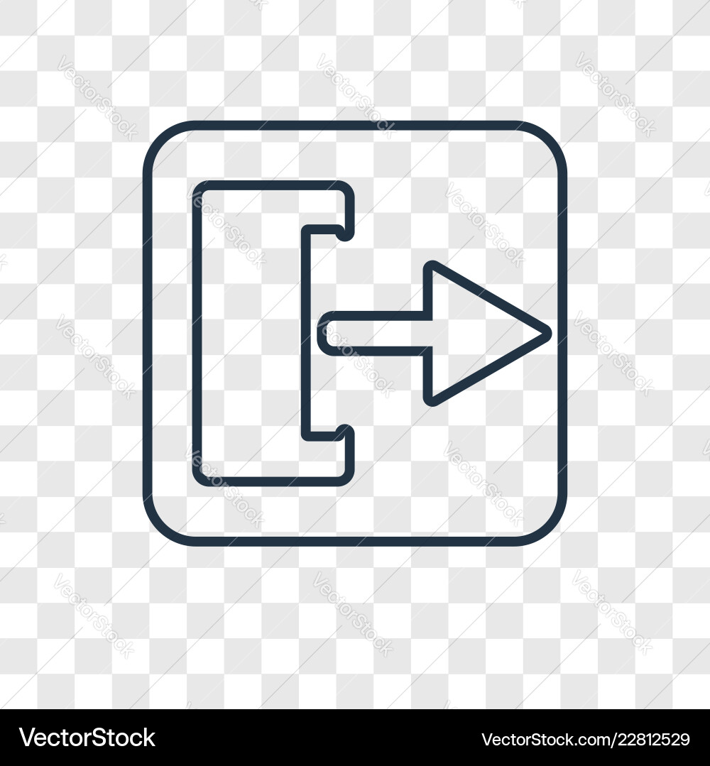 Sent concept linear icon isolated on transparent Sent concept linear icon isolated on transparent vector image
