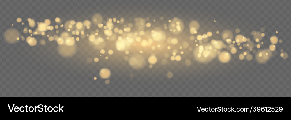 Shining bokeh isolated on transparent background vector image