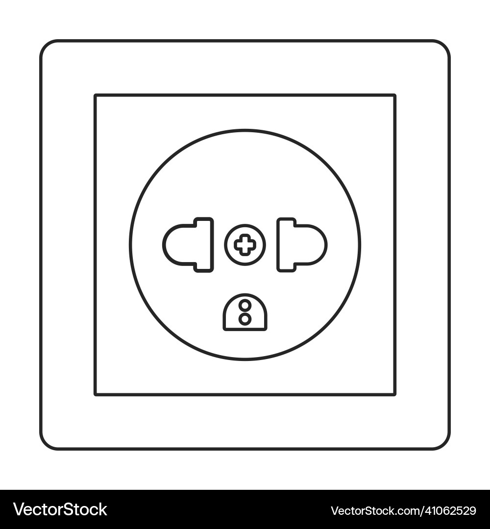 Socket of switch iconoutline icon Vector Image