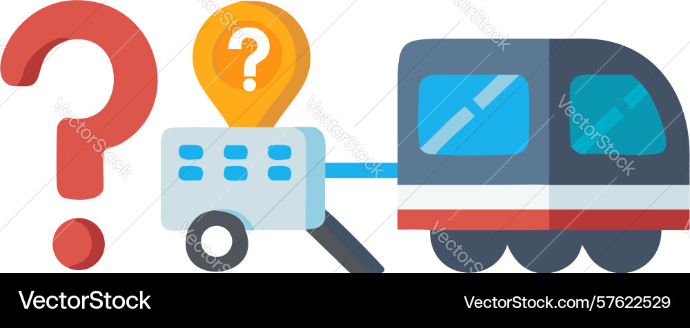 Train lost and found inquiry design generative ai Vector Image