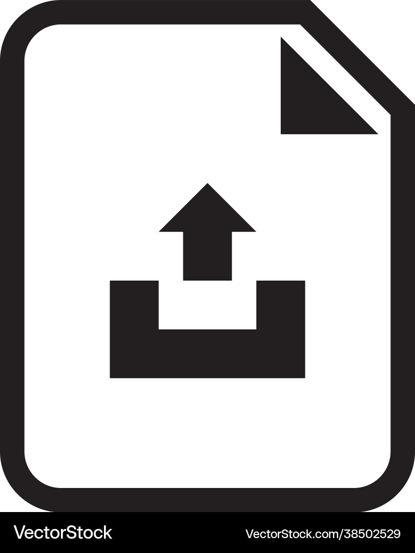 Upload document icon with uploading file Upload document icon with uploading file vector image