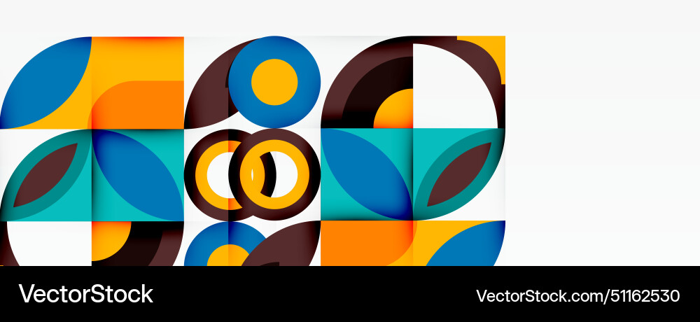 A colorful geometric pattern with circles A colorful geometric pattern with circles vector image