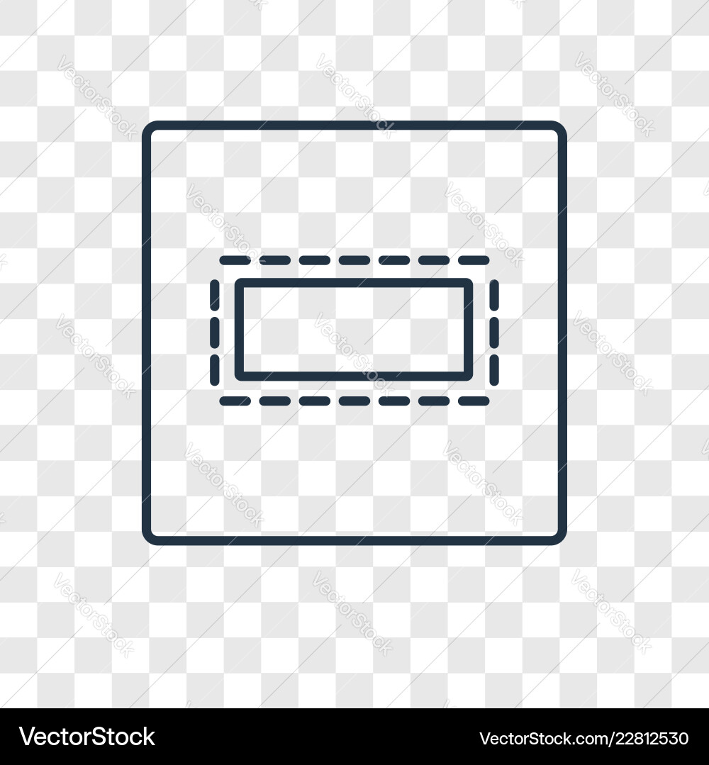 Center alignment concept linear icon isolated Center alignment concept linear icon isolated Vector Image