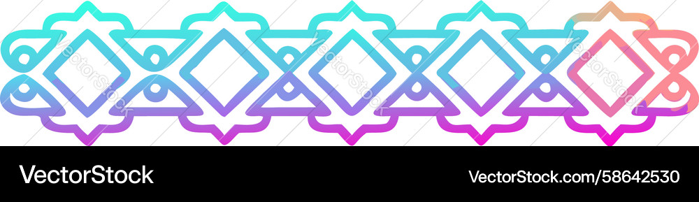 Dynamic Geometric Border Pattern Vector Image