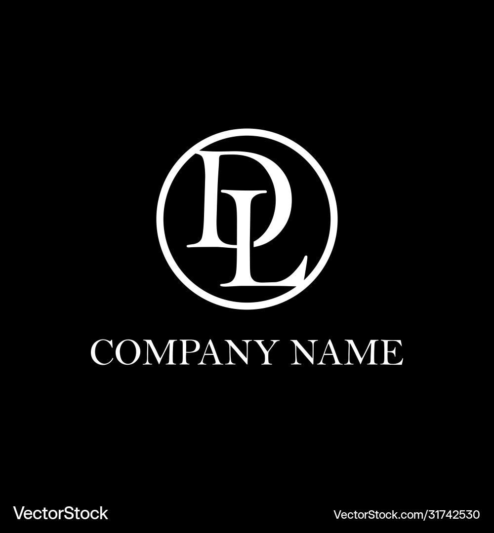 Elegant DL Letter Logo Inspiration Vector Image