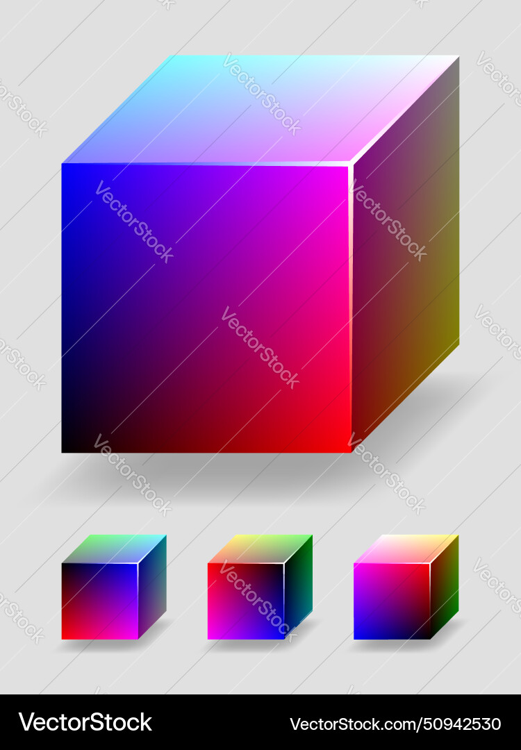 Farbwürfel - blau und rot Farbwürfel - blau und rot vektorbild