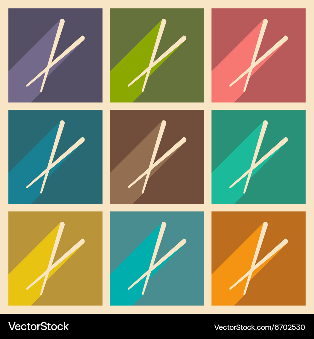 Flat with shadow concept and mobile application Vector Image