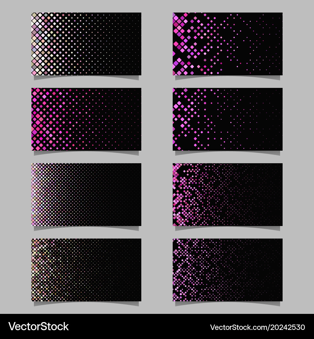 Geometrical diagonal square pattern card vector image