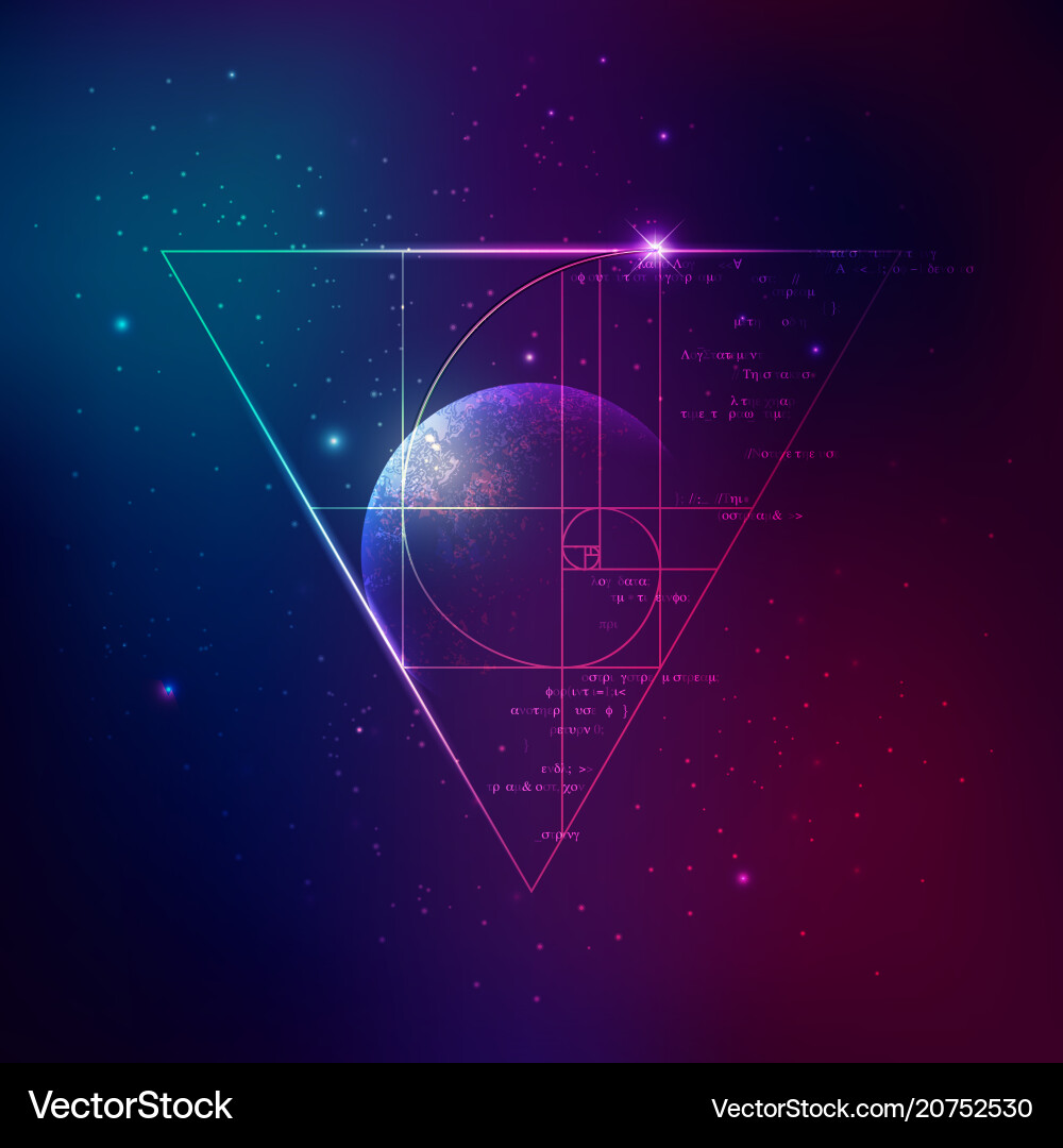 Golden Ratio in Space Royalty Free Vector Image